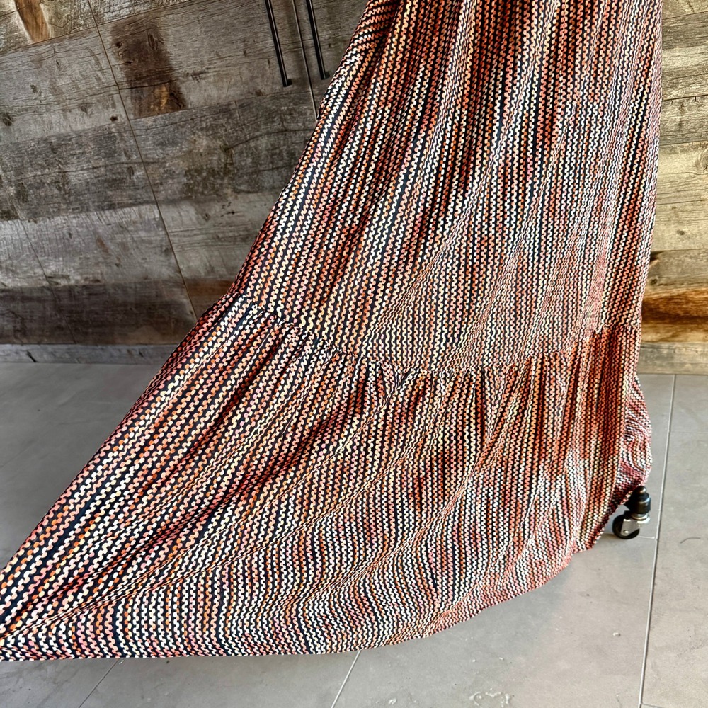 Ramy Brook NWT Megan Striped Maxi Dress S Deco Rose Reversible Feminine Cottage - Picture 10 of 15